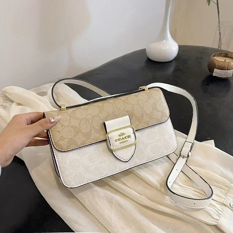 2024 New High-class Versatile One-shoulder Satchels Sac Gg Cc Light Luxury Rhombus Chain Handbag 100% Leather Women's Small Bag