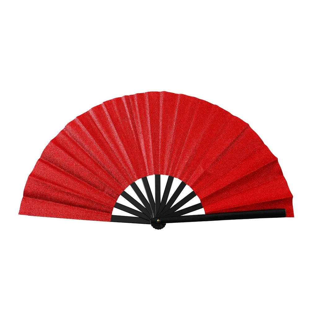 New Sparkling Folding Fan Bright Color Rainbow Starry Sky In The Dark Festival Performance Hand Fans Women Girl Party Dance Fan