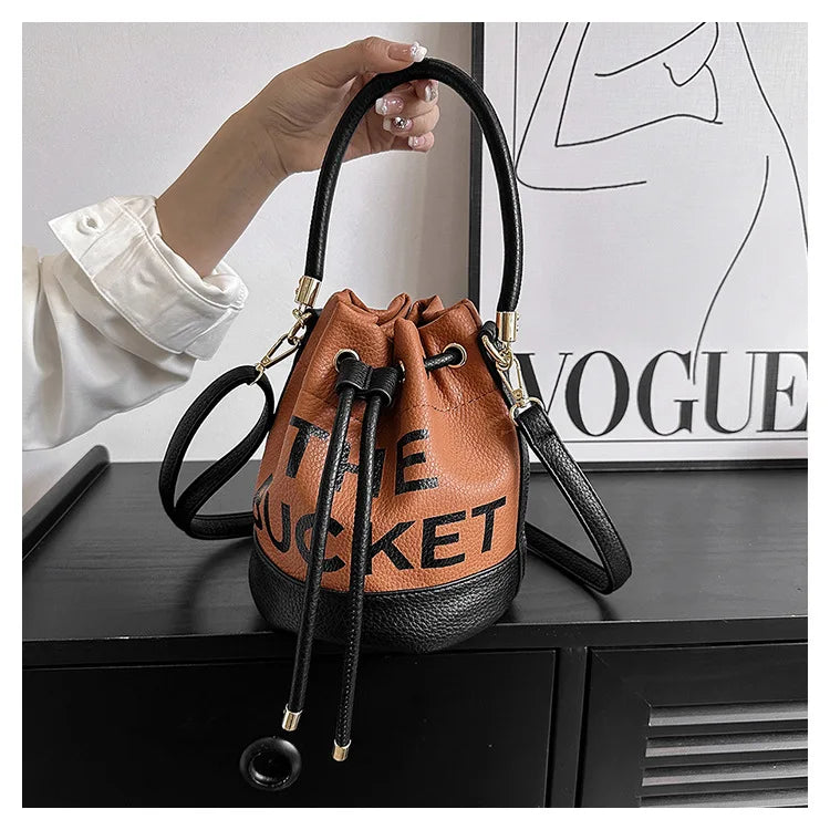 New Fashion Women's Bucket Bag Trend Brand Casual Versatile Shoulder Bag High-end Classic Crossbody Bag Designer Luxury Handbag