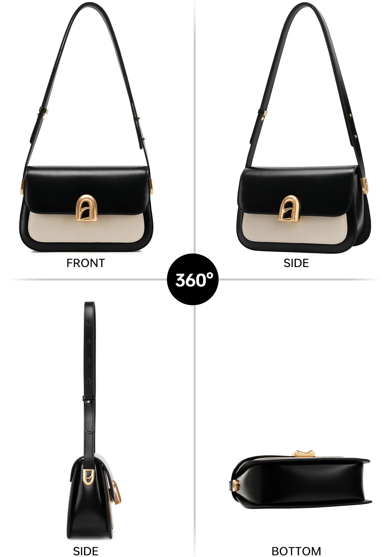 LA FESTIN Women's bag 2024 New Leather Bag Shoulder Crossbody Bag Fashion Designer Small Square Bag free shipping