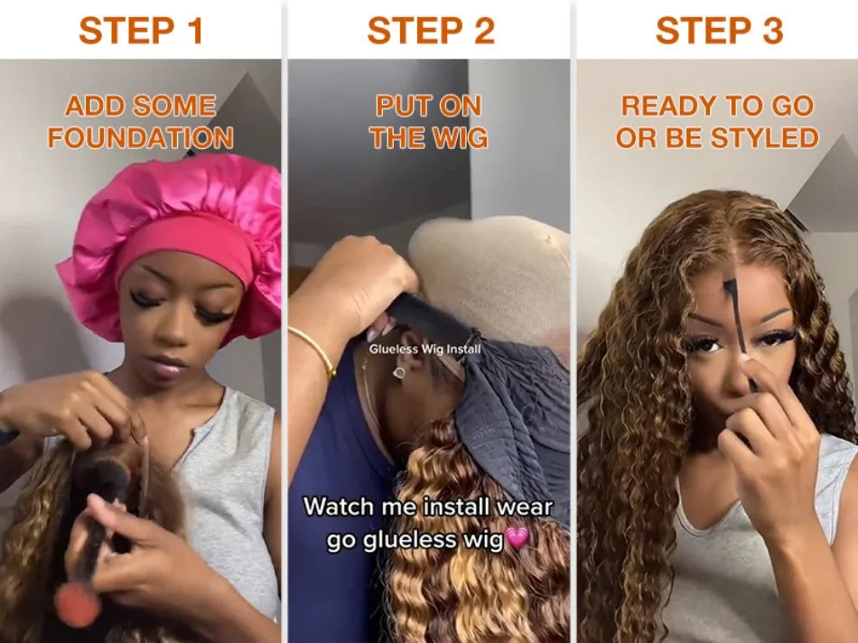 10 Inch 427 Bob Curly Wigs Human Hair with Draw String Glueless Wear And Go Pre Plucked Pre Cut Deep Wave Lace Front 220 Density