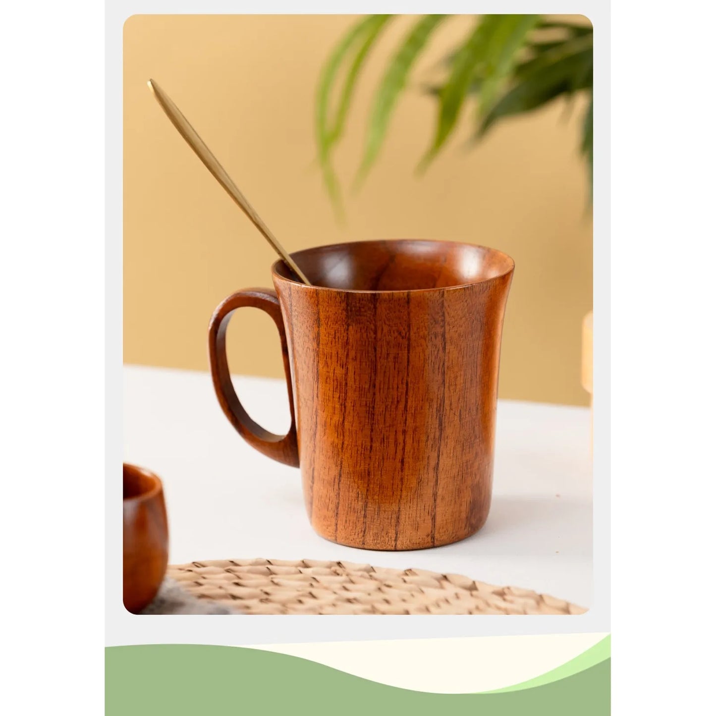 New Beer Mug Wooden Coffee Mug Wooden Creative Mug With Handle Cup High Temperature Resistant