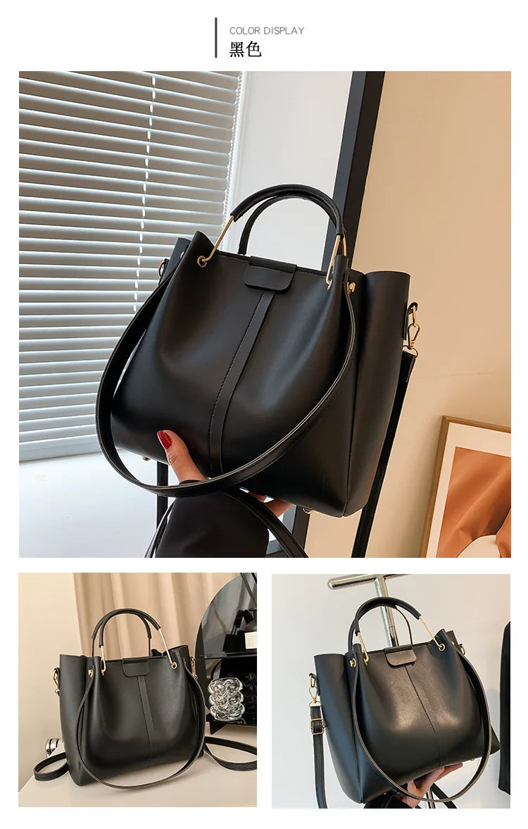 Retro Minority Design Portable Large Capacity Bag for Women 2023 New Trendy All-Match Commute Crossbody Tote Bucket Bag