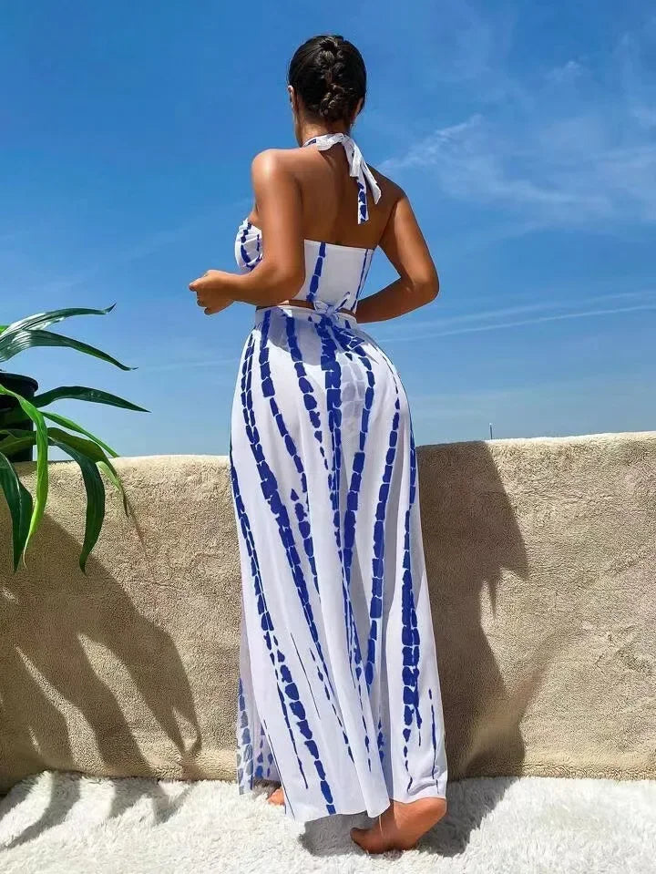 New Hot Sale Of The Season Women's Bikini Swimsuit Three-Piece Set Printed Separate Design Swimming Costume Female Fashionable B