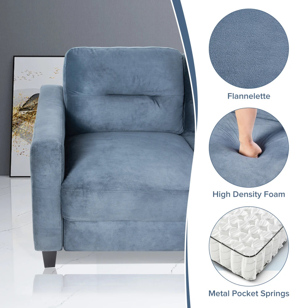 Modern Couch Comfortable Sectional Couches Set Flannelette Fabrics Velvet Sofas for Living Room Bedroom Office