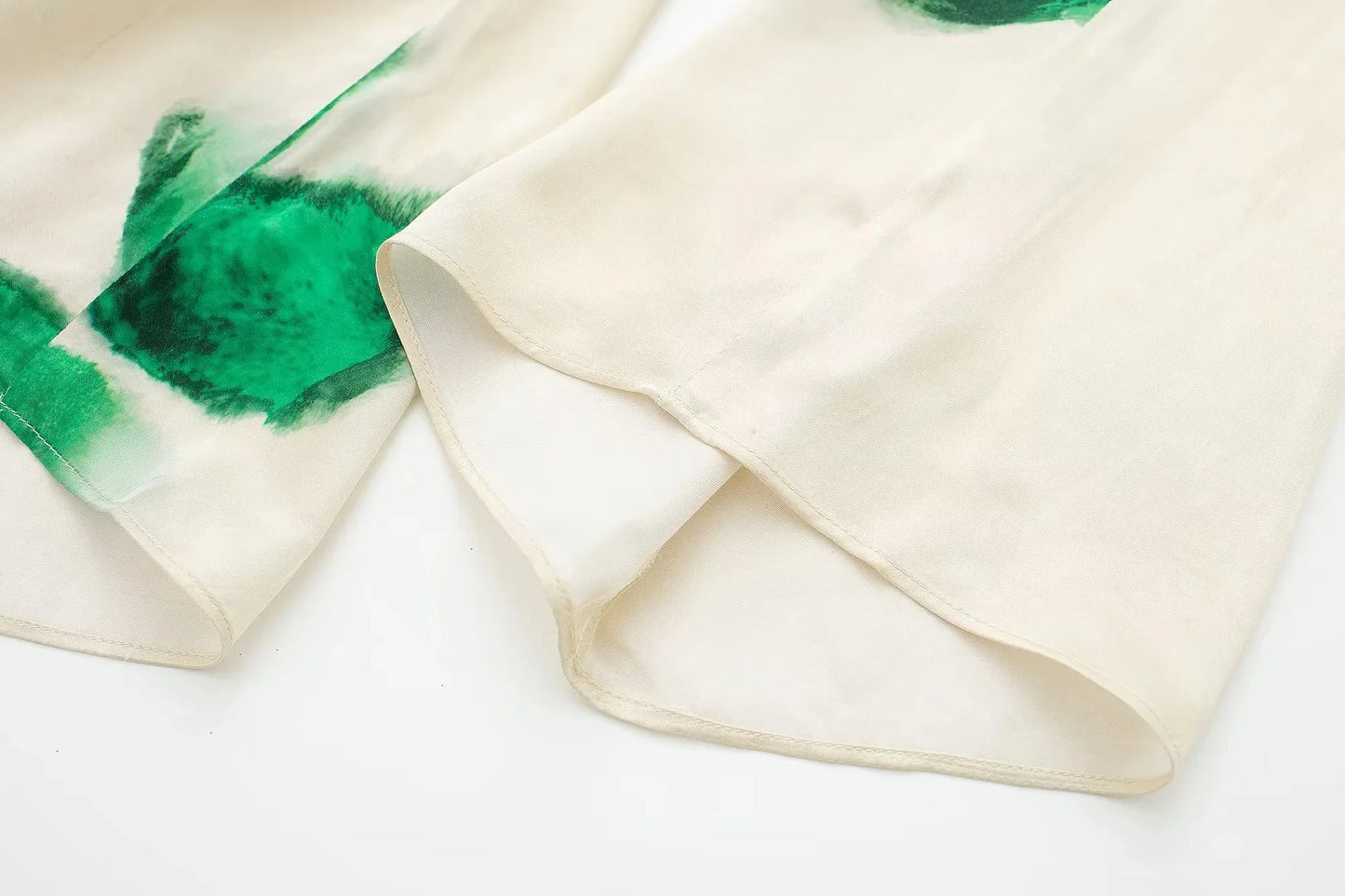 TRAFZA Women Fashion Floral Print Wide Leg Pants Loose Casual High Waist Drawstring Trousers Elegant Woman High Street Pant