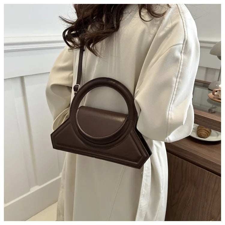 2024 Spring Women Personalized Handbags Unique Design Solid Color Shoulder Bag Ins Messenger Bags Small Square Bag for Women