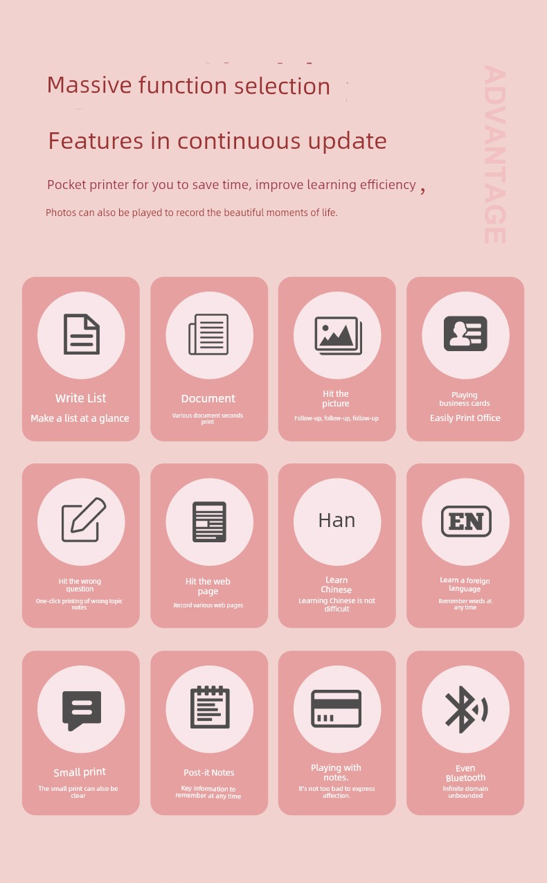 Mini Student Pocket Wrong Question Printer Meow Printer Thermal Photo Label Small Household Portable Cheap