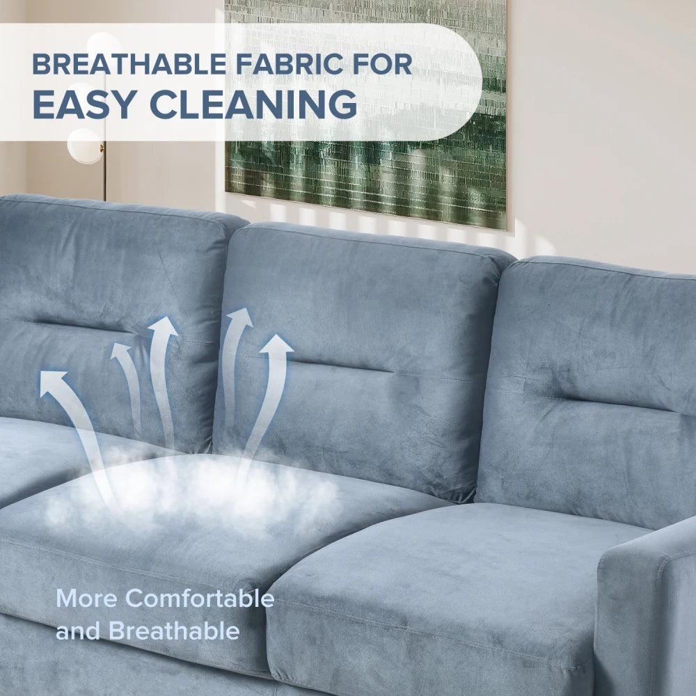 Modern Couch Comfortable Sectional Couches Set Flannelette Fabrics Velvet Sofas for Living Room Bedroom Office