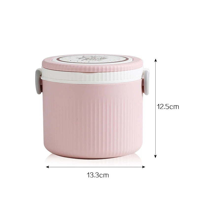 Double Layer Lunch BOX With Spoon Handle Food Storage Container School Kid Bento Box Office Picnic Camping Lunch Box Tiffin Box