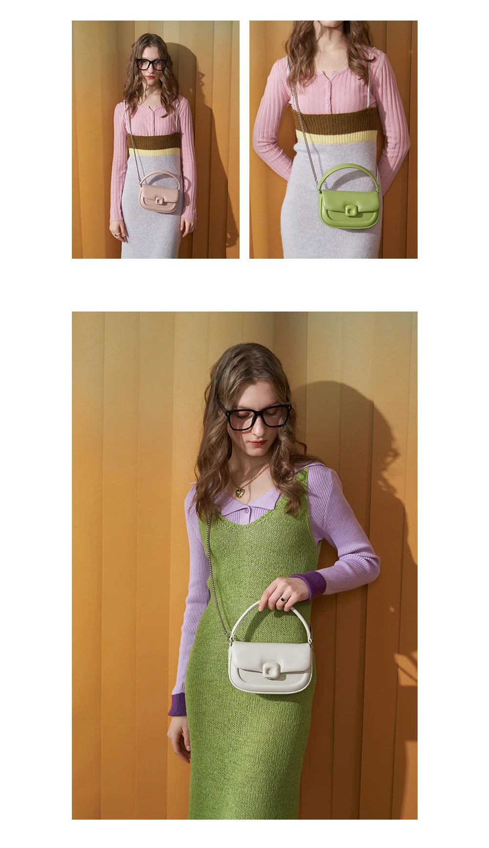 LA FESTIN Designer Women's bag Small Bag 2024 New Crossbody Shoulder Messenger Bag Women's Leather Bag Handbag Fashion Bag