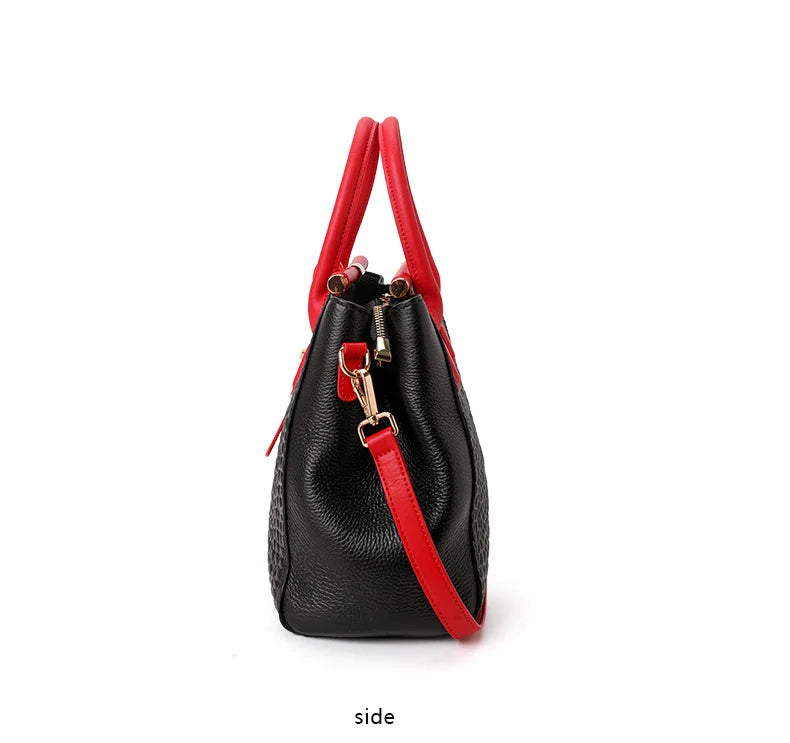New Crocodile Pattern Women's Handbag Fashionable and Trendy Large Capacity Luxury Cowhide Commuter Shoulder Bag