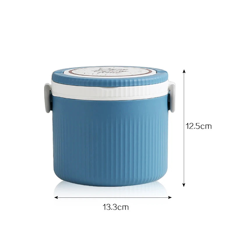 Double Layer Lunch BOX With Spoon Handle Food Storage Container School Kid Bento Box Office Picnic Camping Lunch Box Tiffin Box