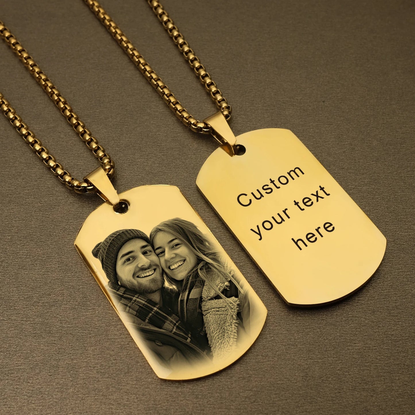 Personalized Photo Necklace Pendant Custom Pet Memorial Necklace,Customized Engraved Necklace with Photo Christmas Gifts
