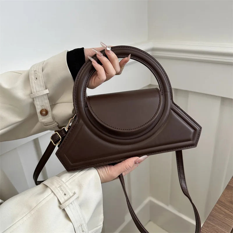 2024 Spring Women Personalized Handbags Unique Design Solid Color Shoulder Bag Ins Messenger Bags Small Square Bag for Women