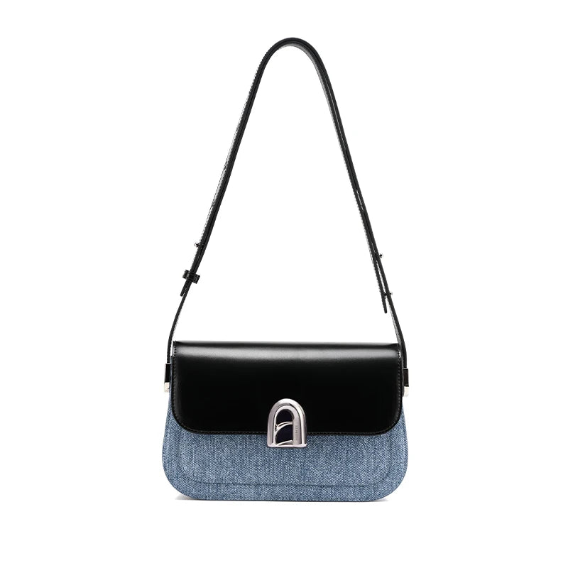 LA FESTIN Women's bag 2024 New Leather Bag Shoulder Crossbody Bag Fashion Designer Small Square Bag free shipping