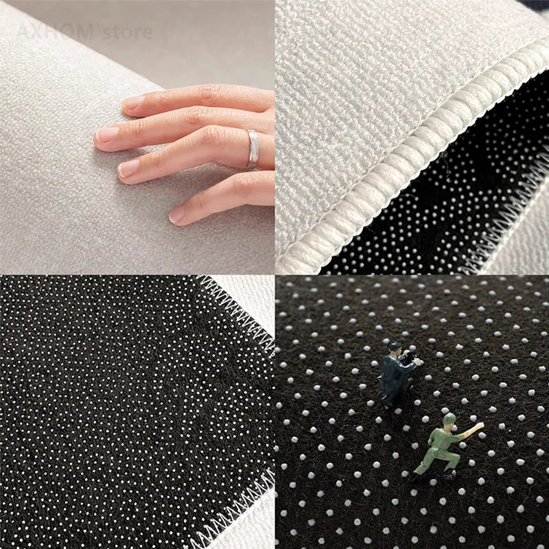 French Cream Living Room Carpet Striped Gradient Wave Rug Minimalist Geometric Decorative Rugs Easy Care Bedroom Carpets Ковер