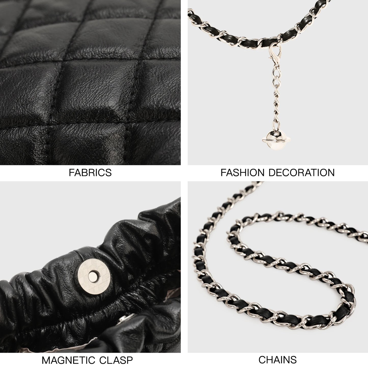 ITAMOOD Genuine Leather Hobo Bag for Women One Shoulder Crossbody Chain Bag with Luxury Designer Fashion Valentine's Day Gift