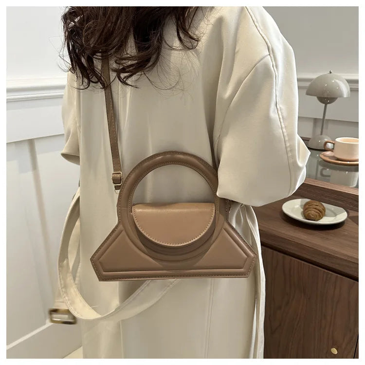 2024 Spring Women Personalized Handbags Unique Design Solid Color Shoulder Bag Ins Messenger Bags Small Square Bag for Women