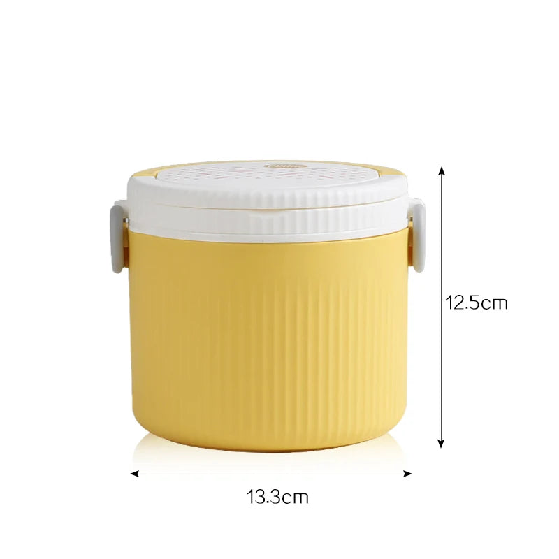 Double Layer Lunch BOX With Spoon Handle Food Storage Container School Kid Bento Box Office Picnic Camping Lunch Box Tiffin Box