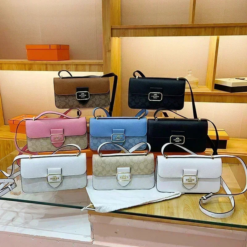 2024 New High-class Versatile One-shoulder Satchels Sac Gg Cc Light Luxury Rhombus Chain Handbag 100% Leather Women's Small Bag