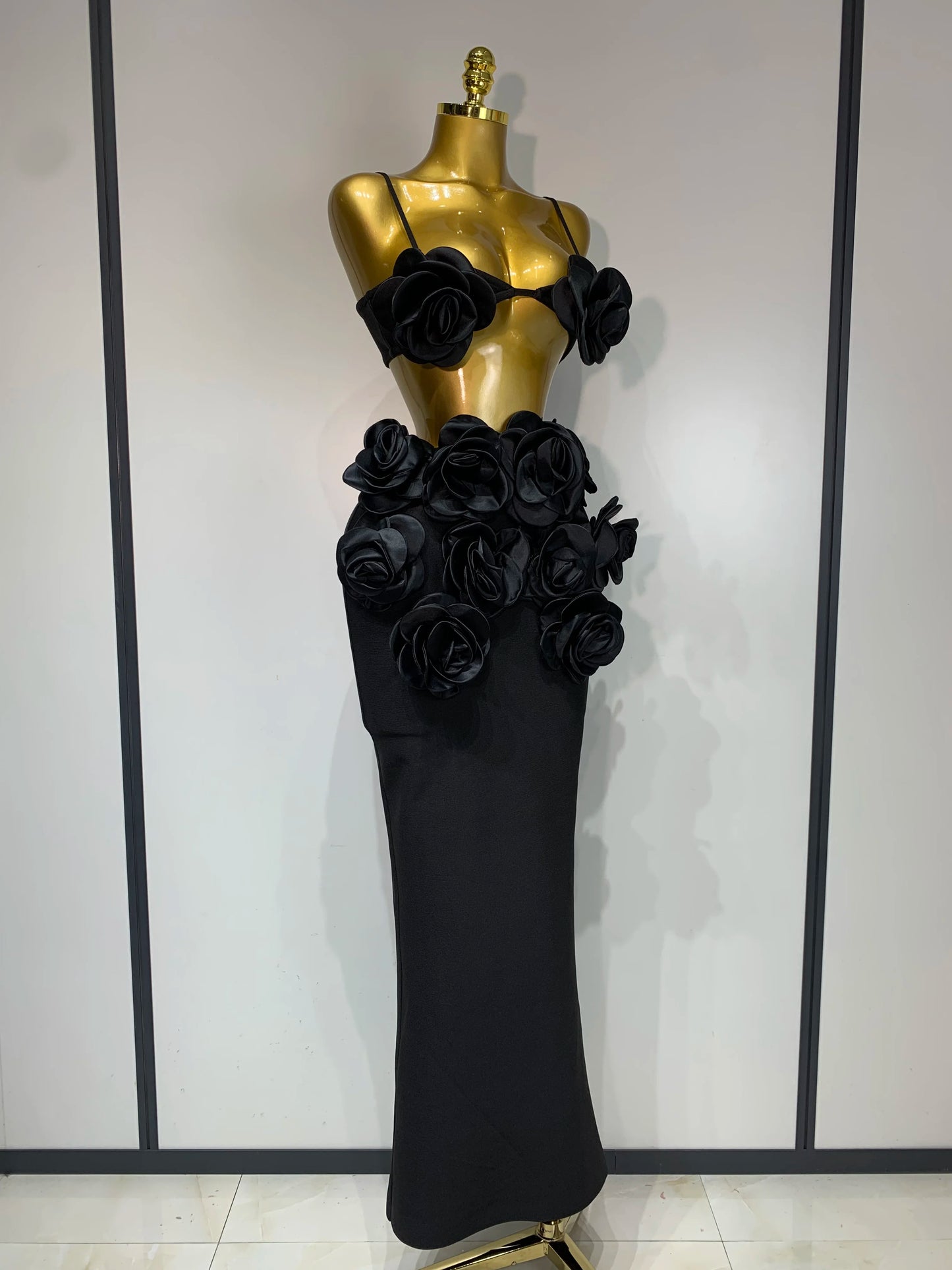 Women Sexy Camisole Floral Bandage Long Skirts 2-Piece Set 2025 Celebrity Elegant Party Cocktail Prom Gown Nightclub Outfit