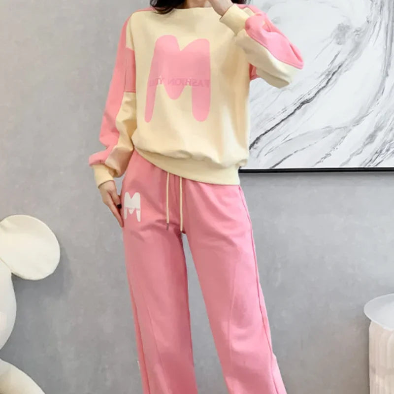 Pant Sets for Women 2 Pieces Autumn Winter Fashion Casual Trousers Woman Korean Style Xxl Cheap New Matching Groups Of Tailor In