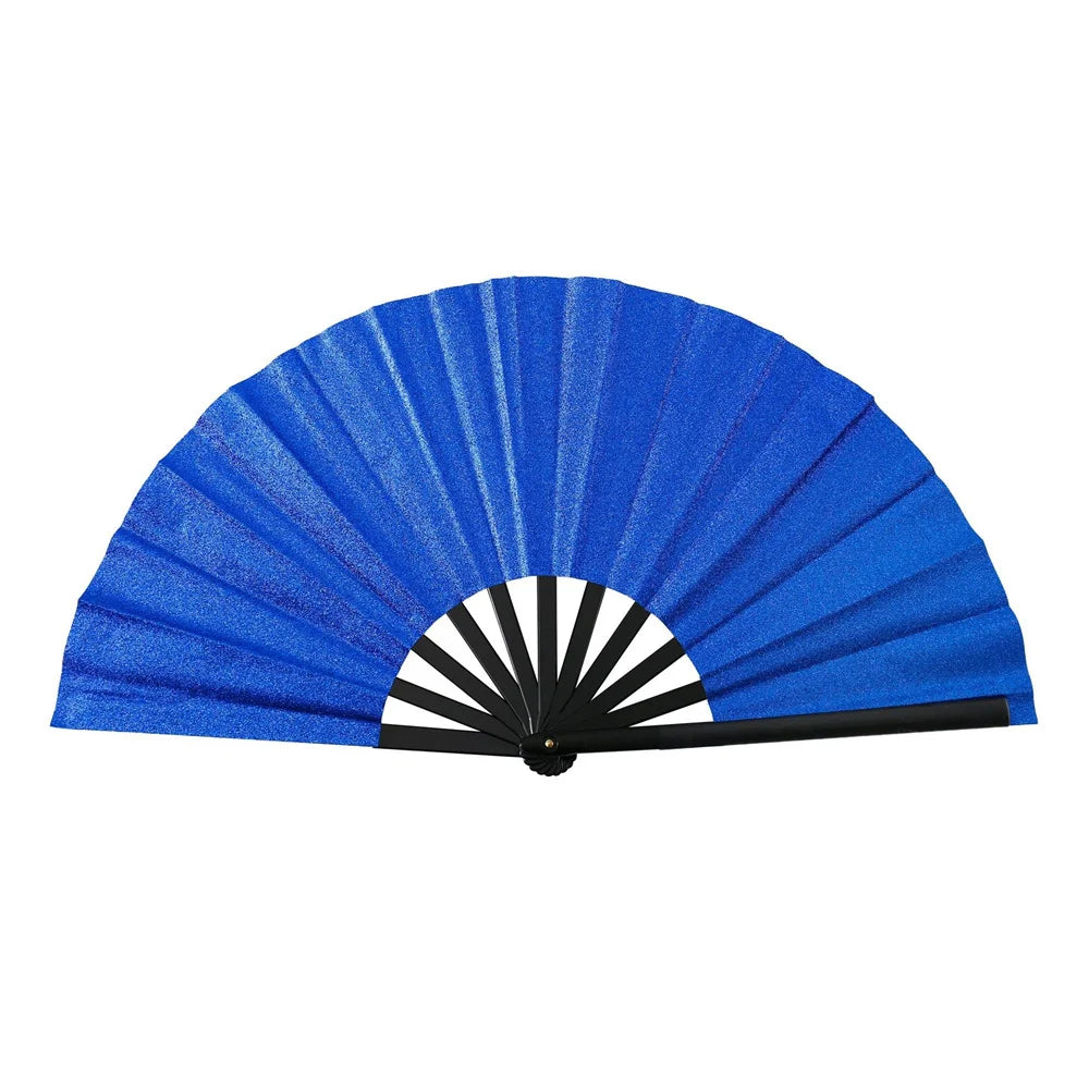 New Sparkling Folding Fan Bright Color Rainbow Starry Sky In The Dark Festival Performance Hand Fans Women Girl Party Dance Fan
