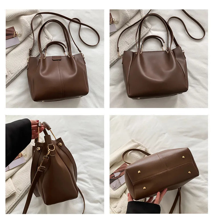 Retro Minority Design Portable Large Capacity Bag for Women 2023 New Trendy All-Match Commute Crossbody Tote Bucket Bag