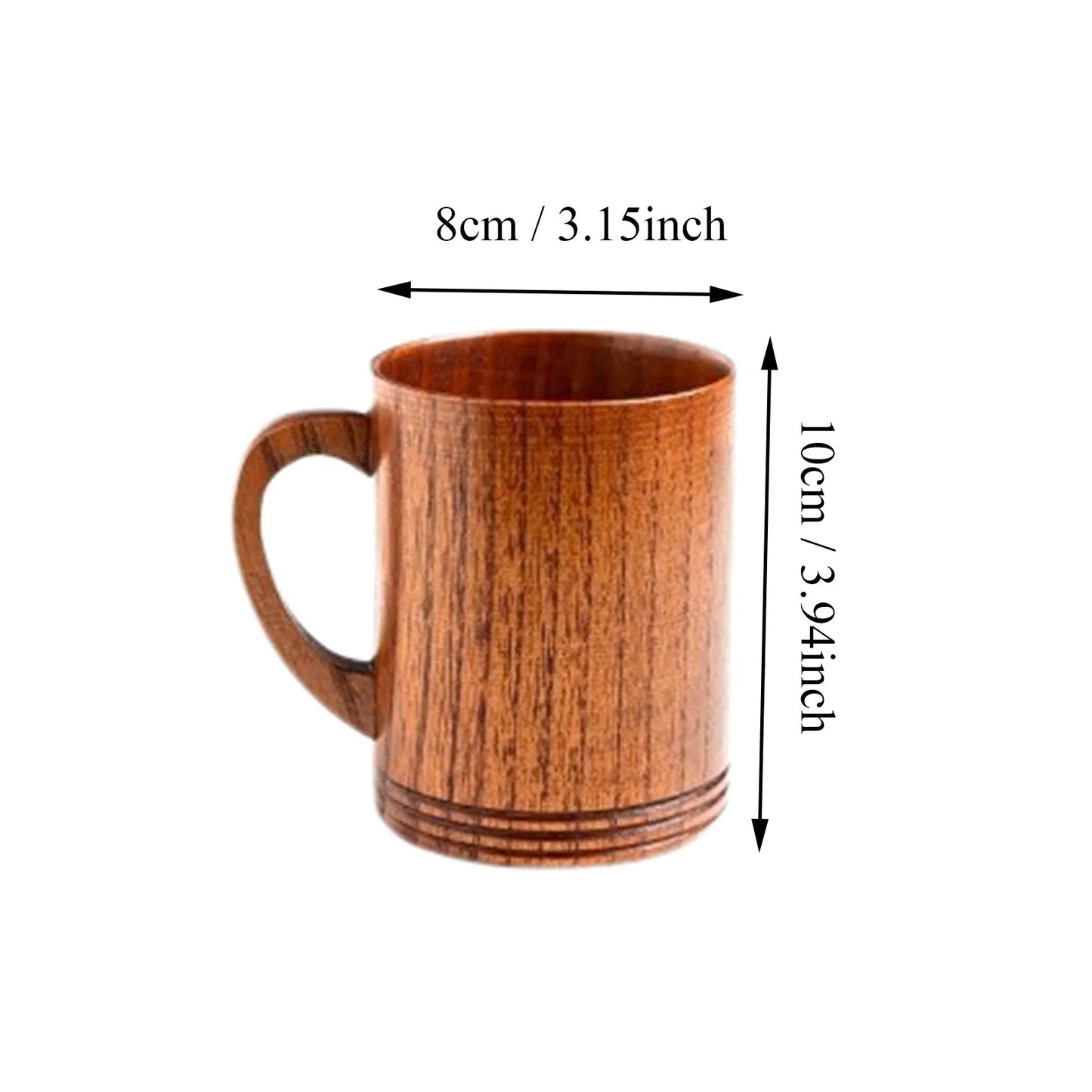 New Beer Mug Wooden Coffee Mug Wooden Creative Mug With Handle Cup High Temperature Resistant
