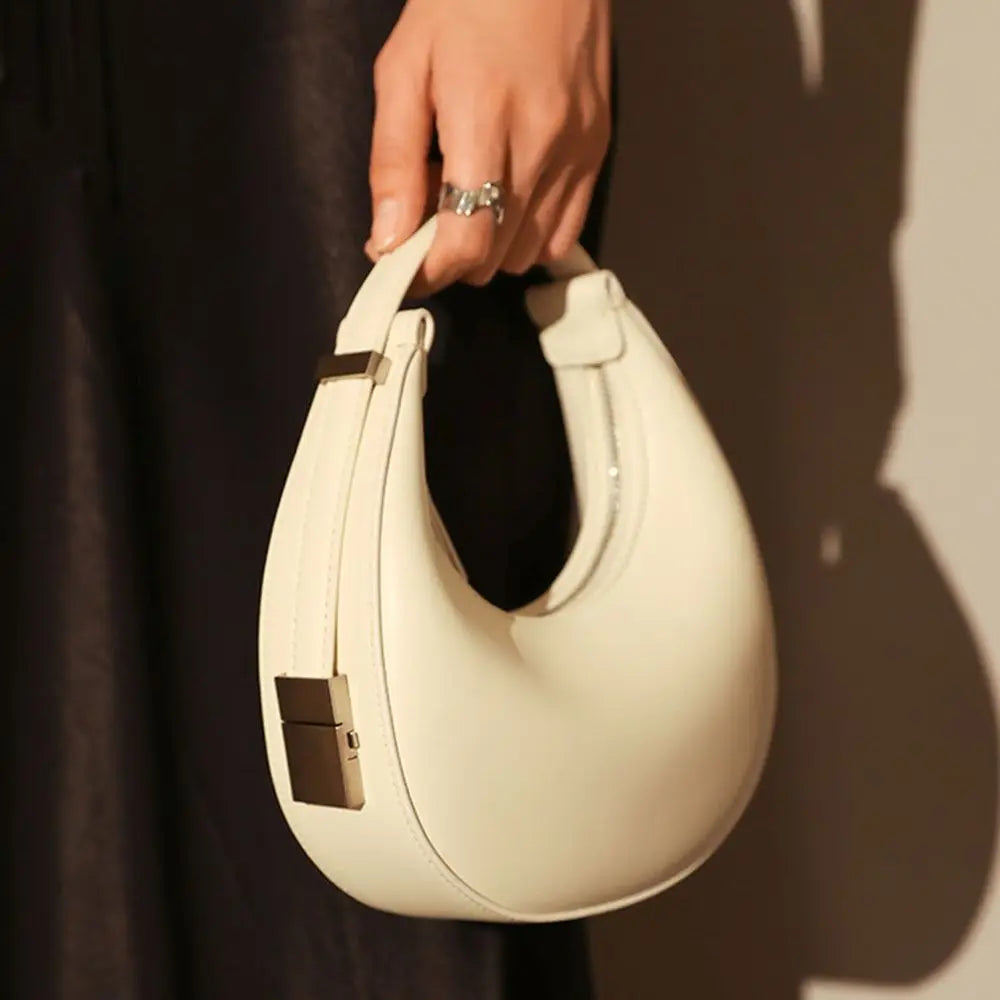 Creative Half-moon Bag Minimalist Style PU Leather Women's Shoulder Bags High-end Armpit Handbag Fashion Tote Bags Purse