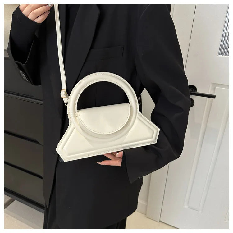 2024 Spring Women Personalized Handbags Unique Design Solid Color Shoulder Bag Ins Messenger Bags Small Square Bag for Women