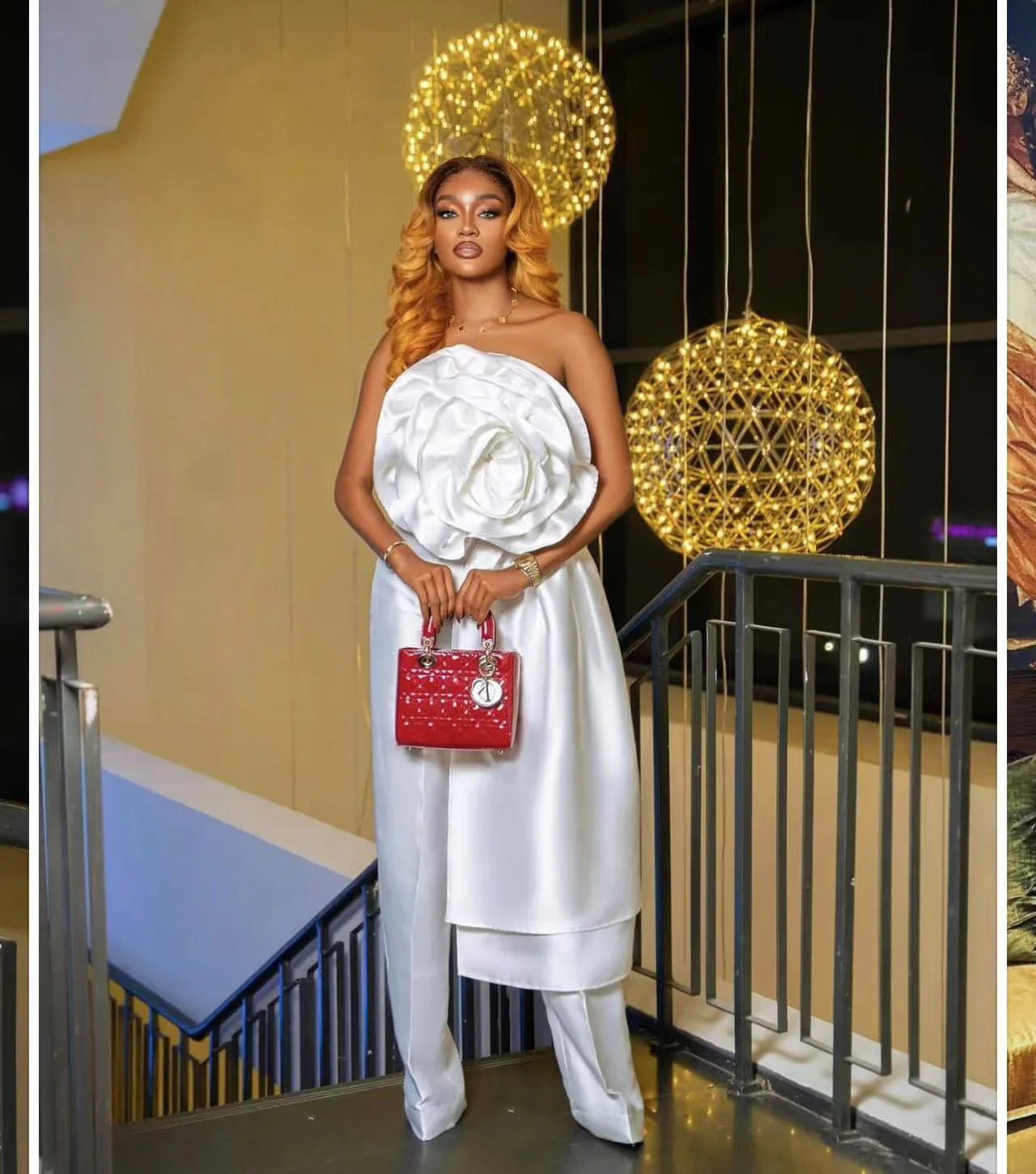 CM.YAYA Women Fashion 3D Flower Applique Strapless Side Crop Top 2025 Summer Vintage Streetwear INS Asymmetrical Tee Tops