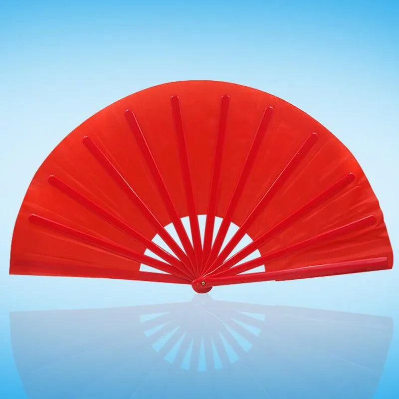 Large Kung Fu Sound Fan Plastic Bone Martial Arts Performance Elegant Hand Folding Stage Fan Opera Magic Props Summer Cool Fans