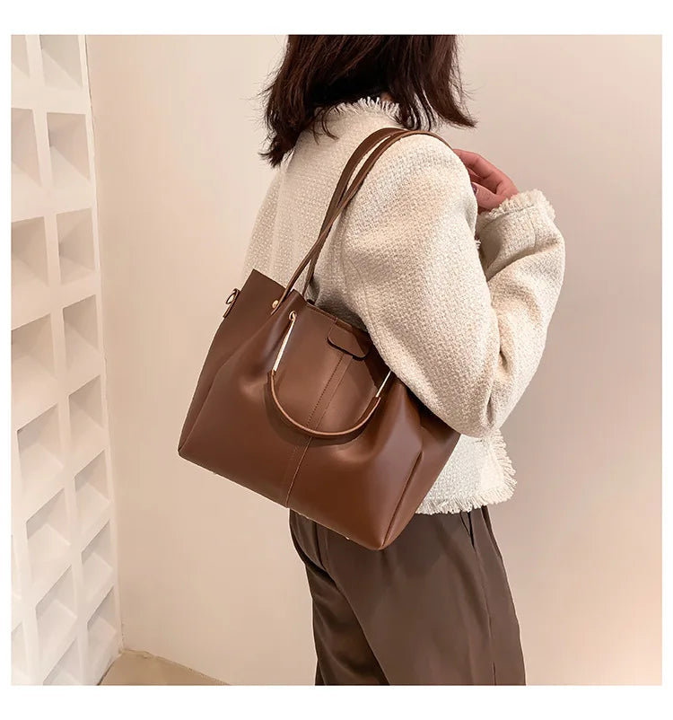 Retro Minority Design Portable Large Capacity Bag for Women 2023 New Trendy All-Match Commute Crossbody Tote Bucket Bag