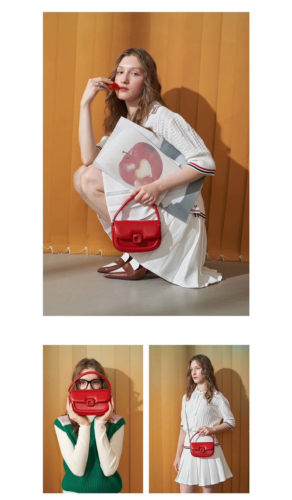 LA FESTIN Designer Women's bag Small Bag 2024 New Crossbody Shoulder Messenger Bag Women's Leather Bag Handbag Fashion Bag