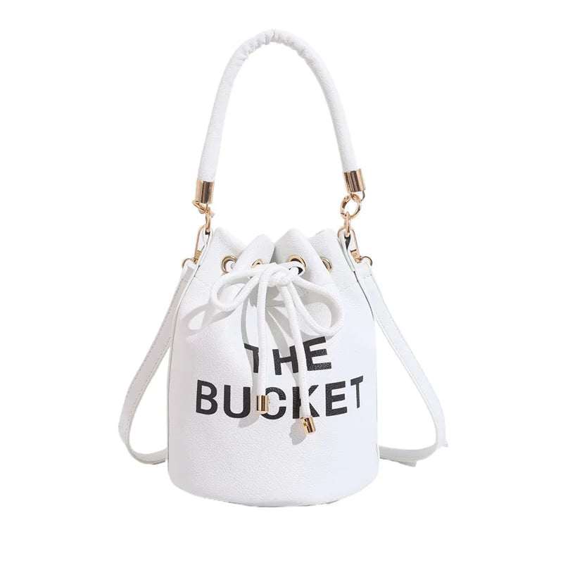 2024 Fashion Bag Women's New Bucket Bag Oblique Span Bag Female Bag Cross-border Portable Retro Women's Bag