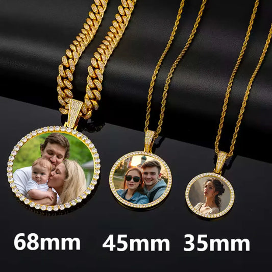 Custom Photo Necklace Men Women Personalized Jewelry Customized Any Picture Pendant Mothers or Lover Gift