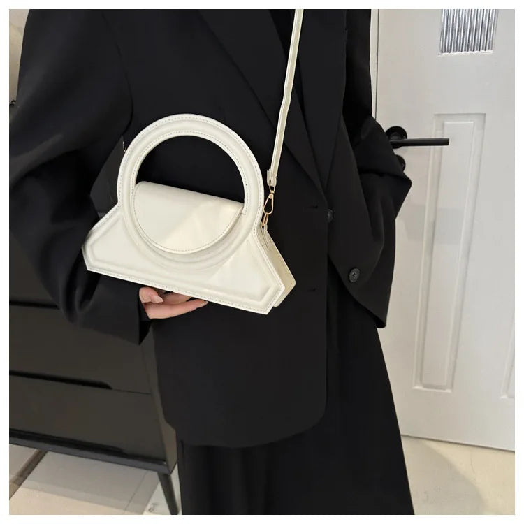 2024 Spring Women Personalized Handbags Unique Design Solid Color Shoulder Bag Ins Messenger Bags Small Square Bag for Women