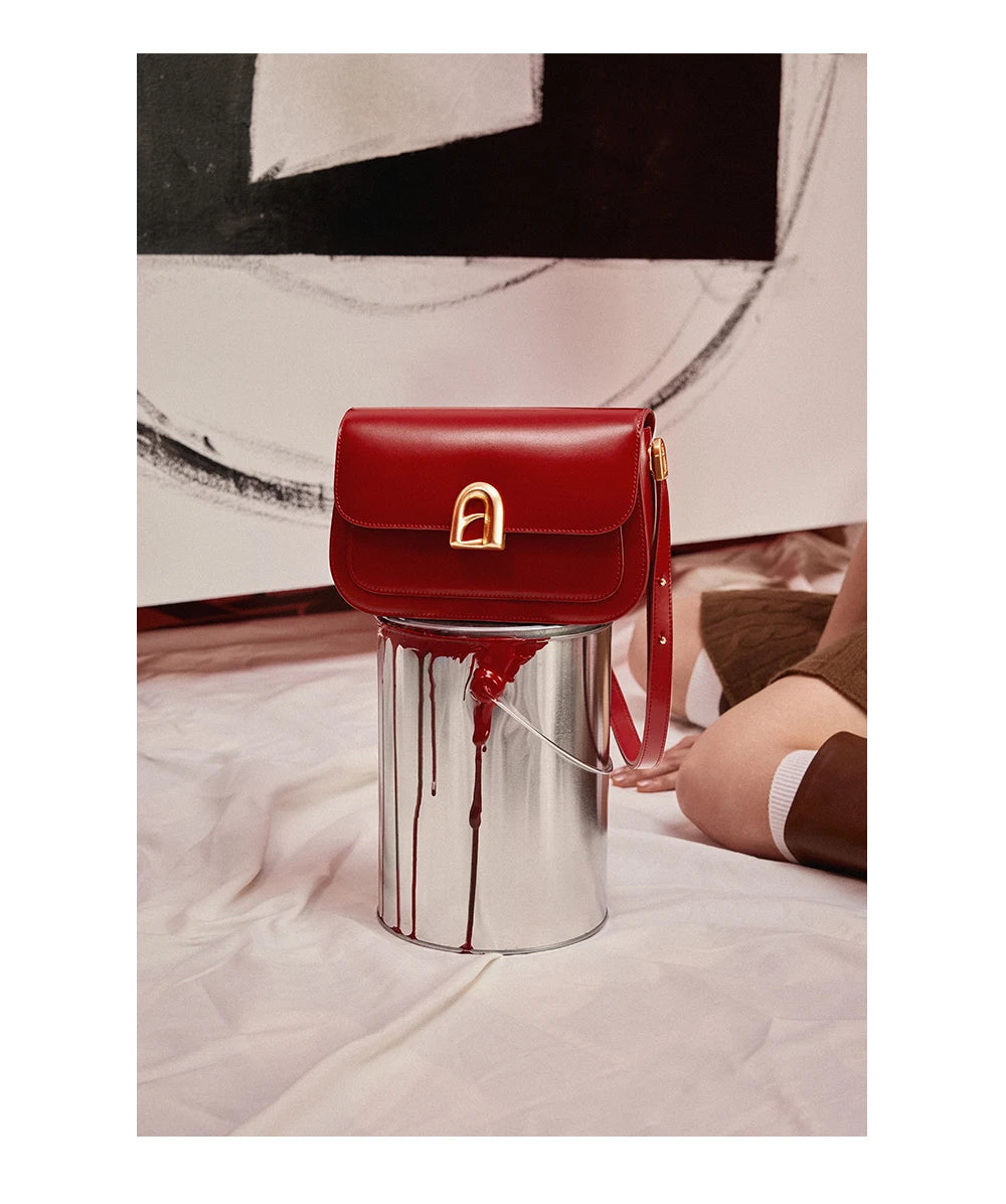 LA FESTIN Women's bag 2024 New Leather Bag Shoulder Crossbody Bag Fashion Designer Small Square Bag free shipping
