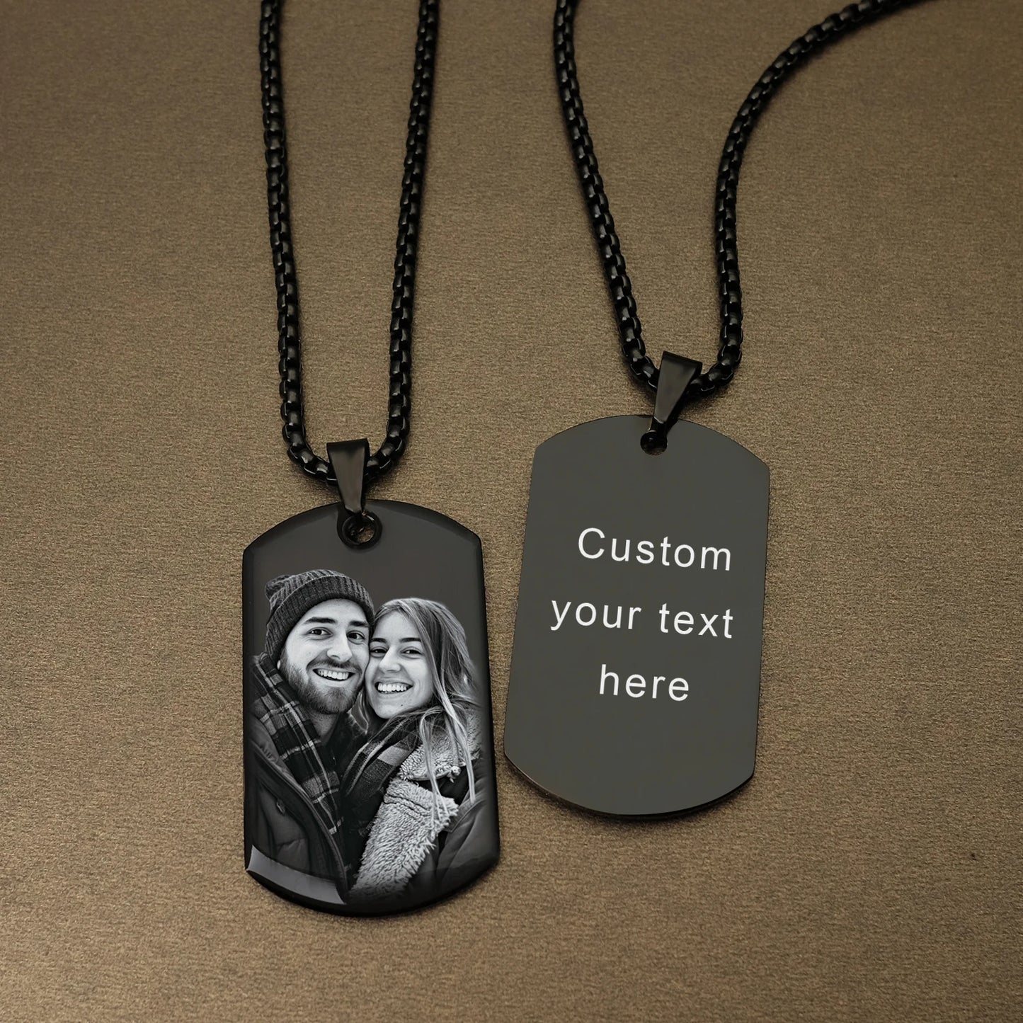Personalized Photo Necklace Pendant Custom Pet Memorial Necklace,Customized Engraved Necklace with Photo Christmas Gifts
