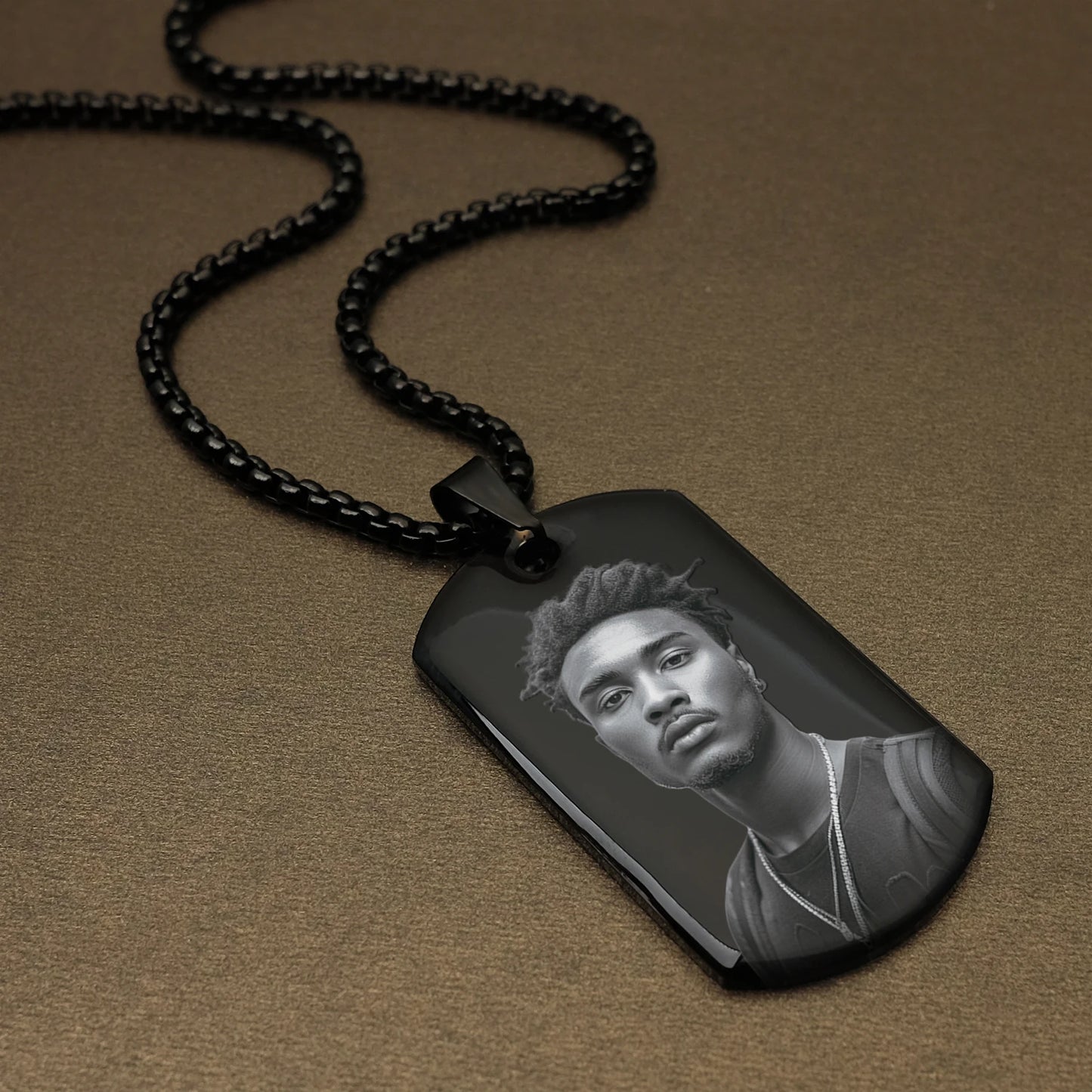 Personalized Photo Necklace Pendant Custom Pet Memorial Necklace,Customized Engraved Necklace with Photo Christmas Gifts