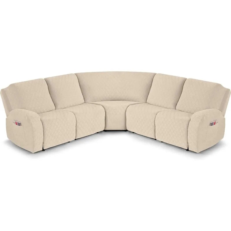 Extra Large Reclining Sectional Couch Covers, L Shape Sectional Sofa Corner Seater, Thick, Soft Sofa Slipcovers