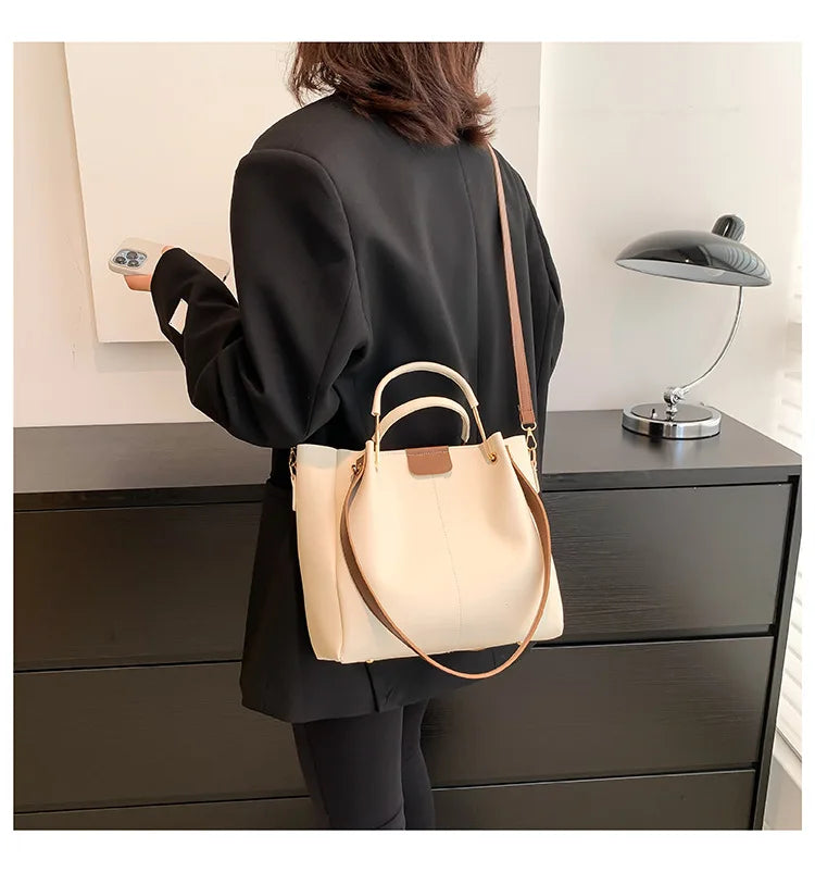 Retro Minority Design Portable Large Capacity Bag for Women 2023 New Trendy All-Match Commute Crossbody Tote Bucket Bag