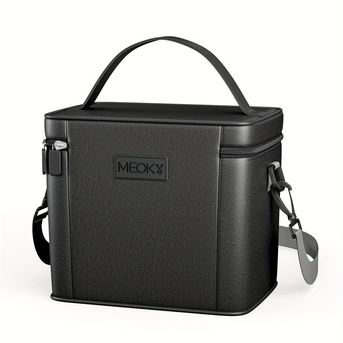 [Stylish, MEOKY Lunch Bag] Stylish, Durable Polyester, MEOKY Large Capacity Insulated Lunch Bag - Pink, Keeps Food Fresh, Hand Washable, Rectangular Design for Easy Portion Control, Perfect for Picnics, Office, or School, Lun