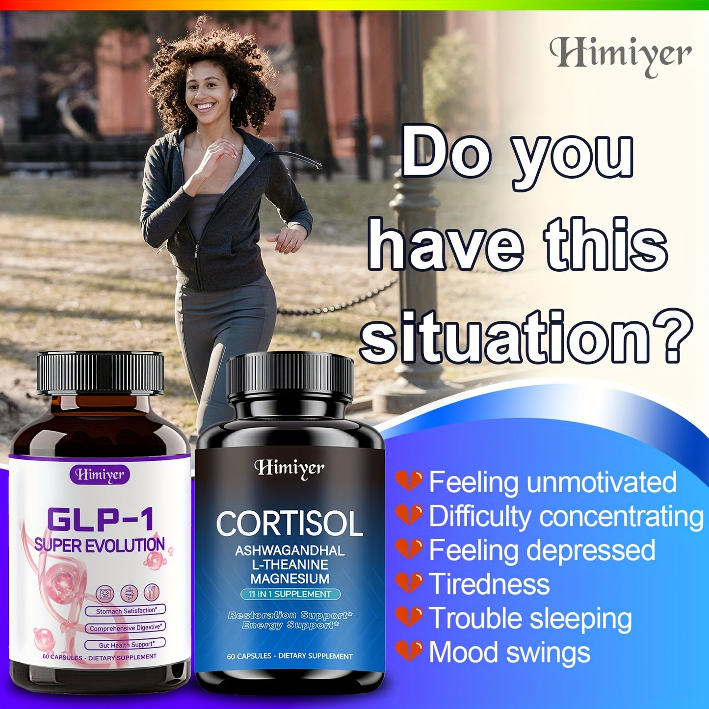 120capsules GLP-1 And CORTISOL [New Upgraded Formula] Herbal Essence Extraction, Vitamins, Minerals And Probiotics, Balance Intestinal Flora, Gentle Intestines, Balance Stress Hormones, Focus, Stability, Anti-oxidation.