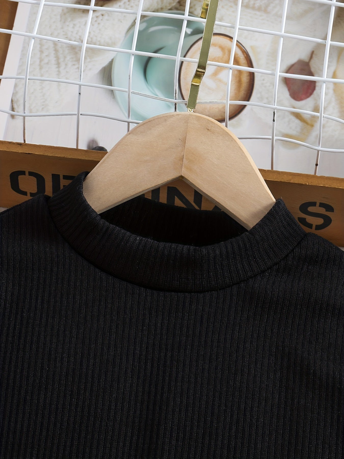 ' Elegant Solid Color Long Sleeve Half Dress Set - A-Line Skirt with Waist Tie Belt, Soft Breathable Fabric, Classic White & Brown Outfit for Spring & Fall, Casual to Semi-Formal Occasions, Casual Attire, School Events, Famil