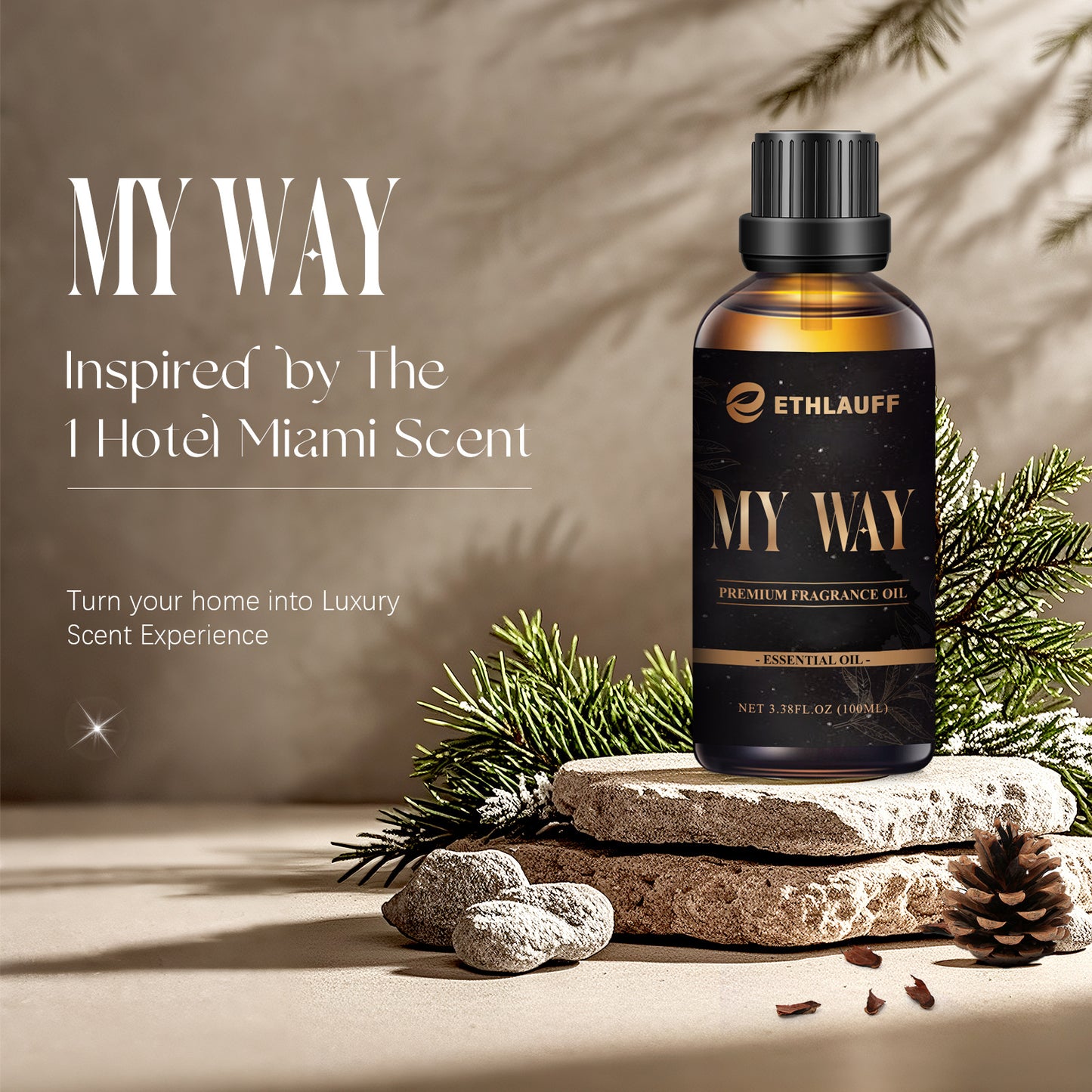 Hotel Essential Oils Set, Hotel Scents Fragrance Oil, Luxury Essential Oils for Diffuseret 6x10ML, My Way, Dream On, Cabana, 24k Magic, Black Velvet, Sweetest Taboo,Fall Gift