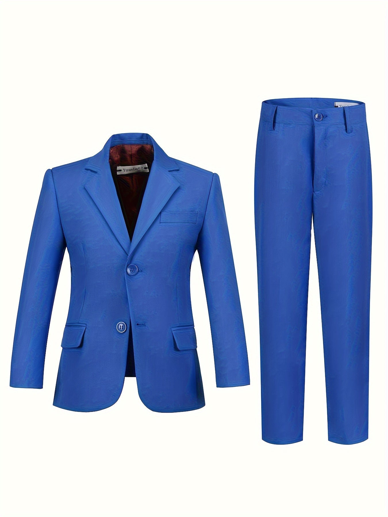 Boys Suit Two Piece Set Formal Banquet Graduation Evening Party Performance School Uniform Birthday Party Wedding Teens Dress for Boy Kids Tuxedo Jacket Blazer Pants Suit Size 2-16Y Back to School Season