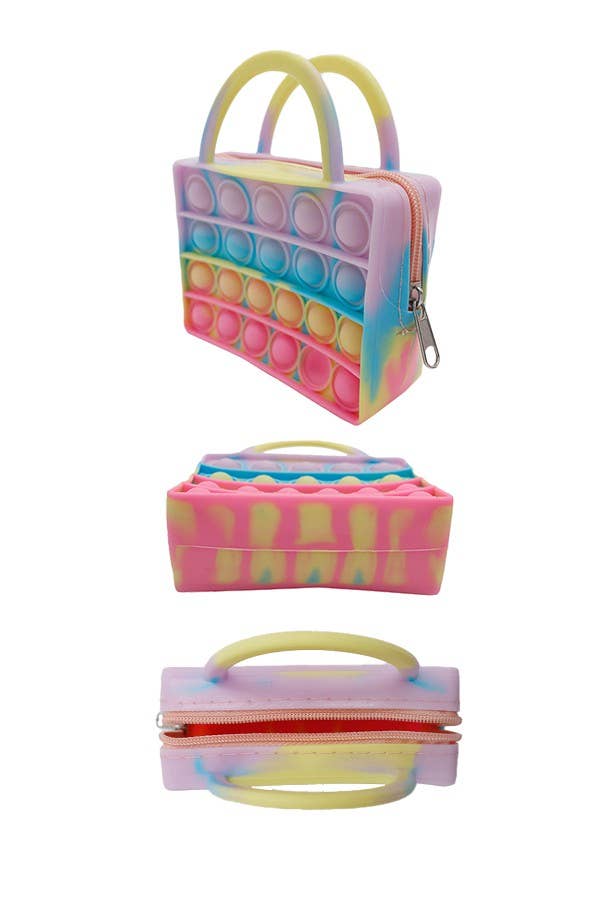 (1) Top Handle Cubic Mini Handbag